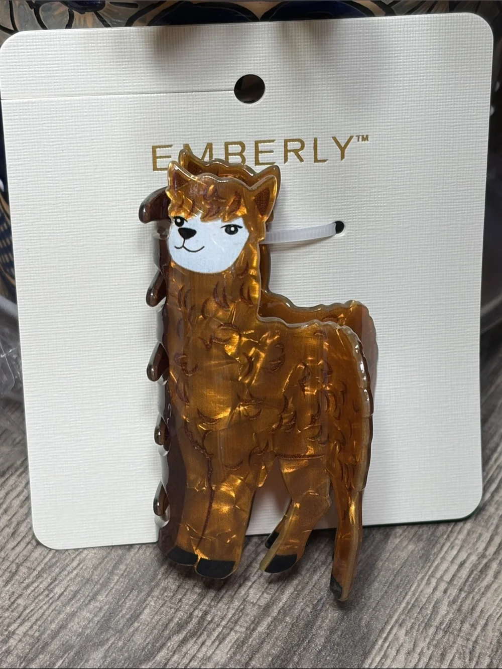 🌹5 for $25🌹 Emberly Brown Llama Decorative Hair Clip